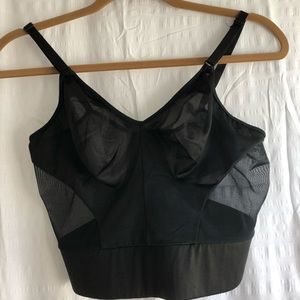 Black longline sexy bra 36C